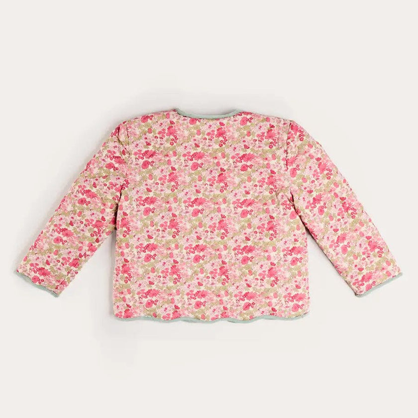 Margret Floral Reversible Quilted Jacket in Pink (4-12yrs)