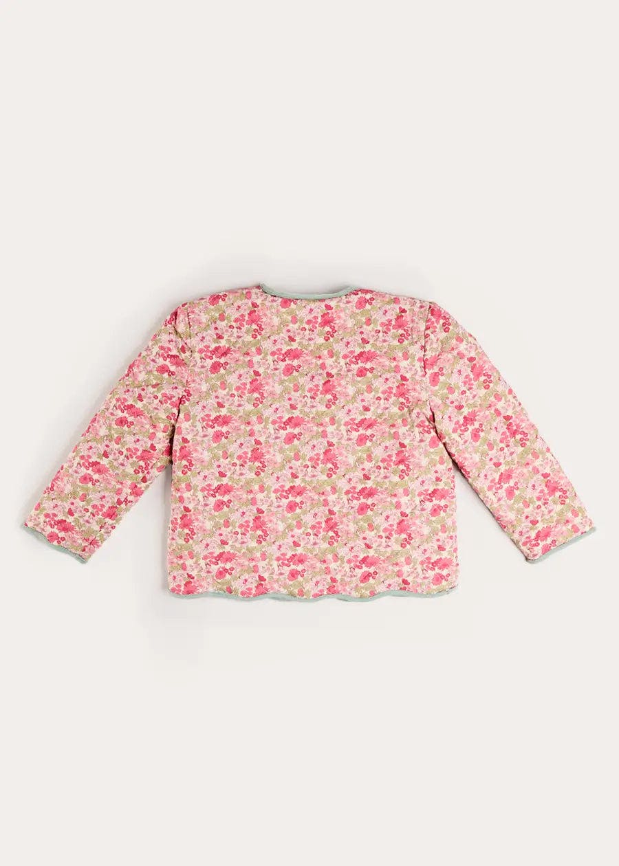 Margret Floral Reversible Quilted Jacket in Pink (4-12yrs)