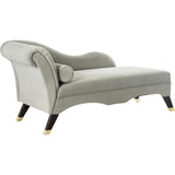 Caiden Velvet Chaise with Pillow