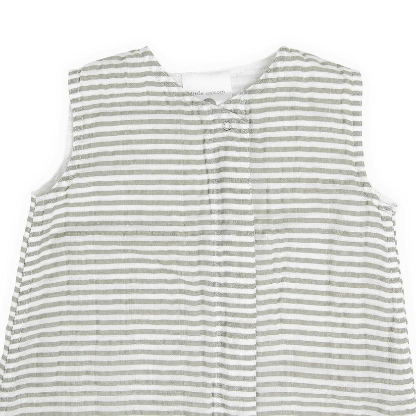 Cotton Muslin Sleep Bag - Grey Stripe