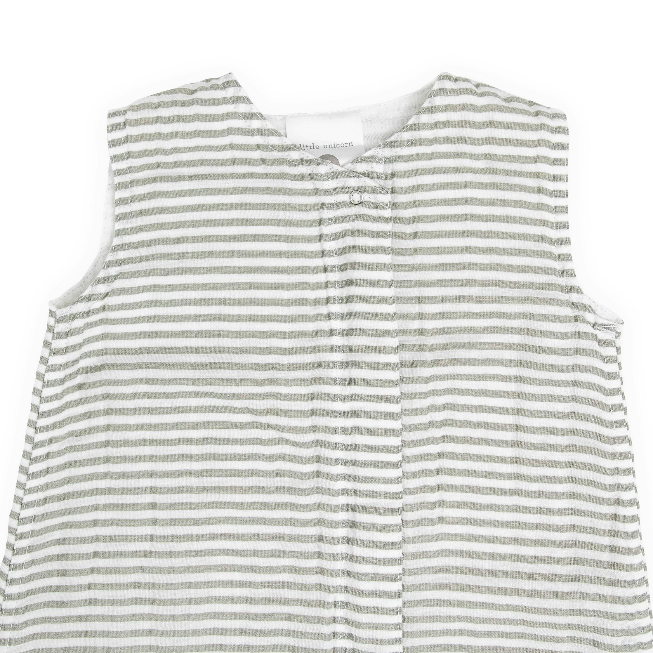 Cotton Muslin Sleep Bag - Grey Stripe