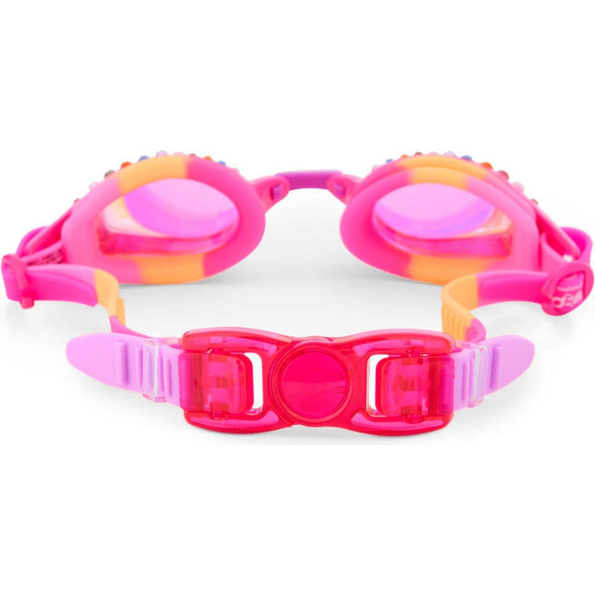 Tropical Tanzanite Rhinestone Youth Swim Goggle