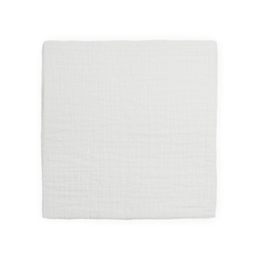 Organic Cotton Muslin Swaddle Blanket - White