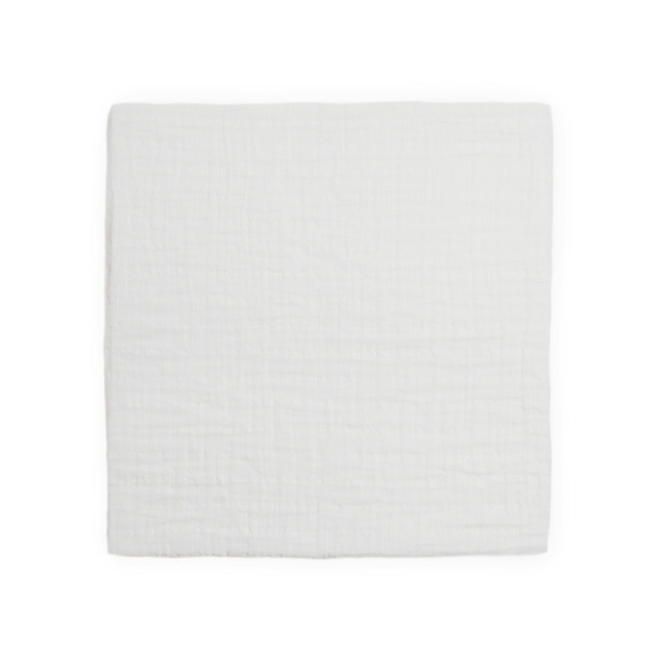 Organic Cotton Muslin Swaddle Blanket - White