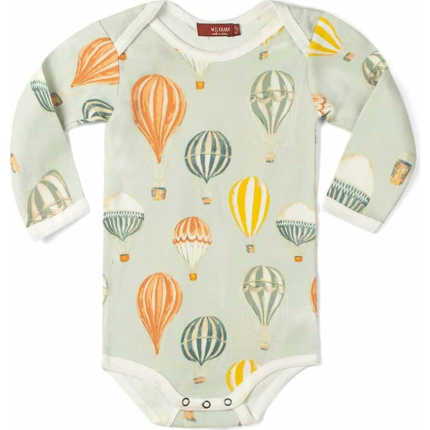 Vintage Balloons Organic Cotton Long Sleeve One Piece
