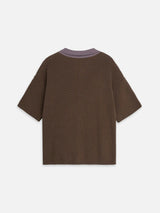 men's organic cotton polo shirt - mocha