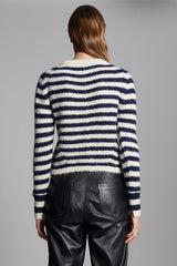 AVA STRIPE SWEATER | IVORY + NAVY