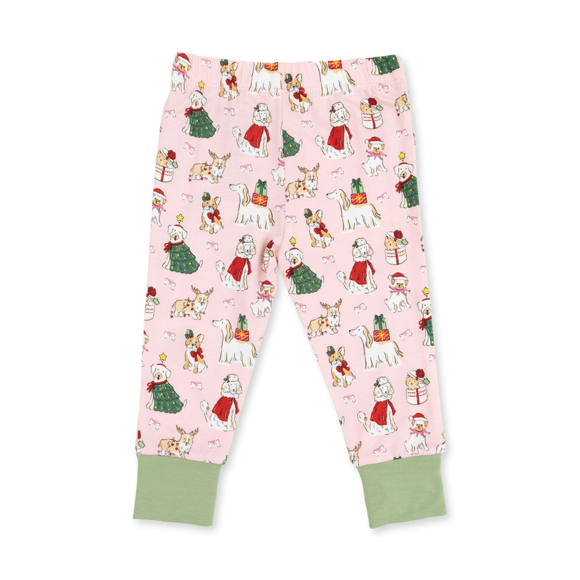 Christmas Dogs Pink - Long Sleeve Loungewear Set