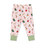 Christmas Dogs Pink - Bamboo - Long Sleeve Loungewear Set