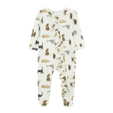 Cotton Stretch Ruffle Footed Romper