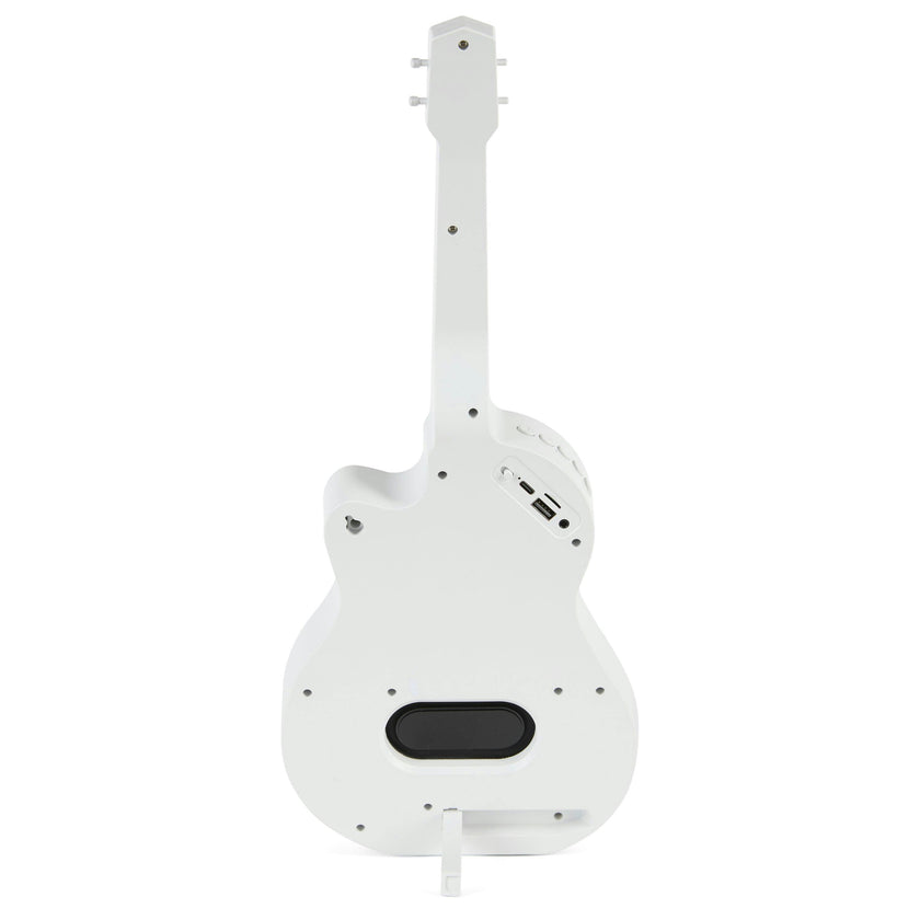 Rock Star Karaoke-Guitar Speaker & Microphone Combo - White