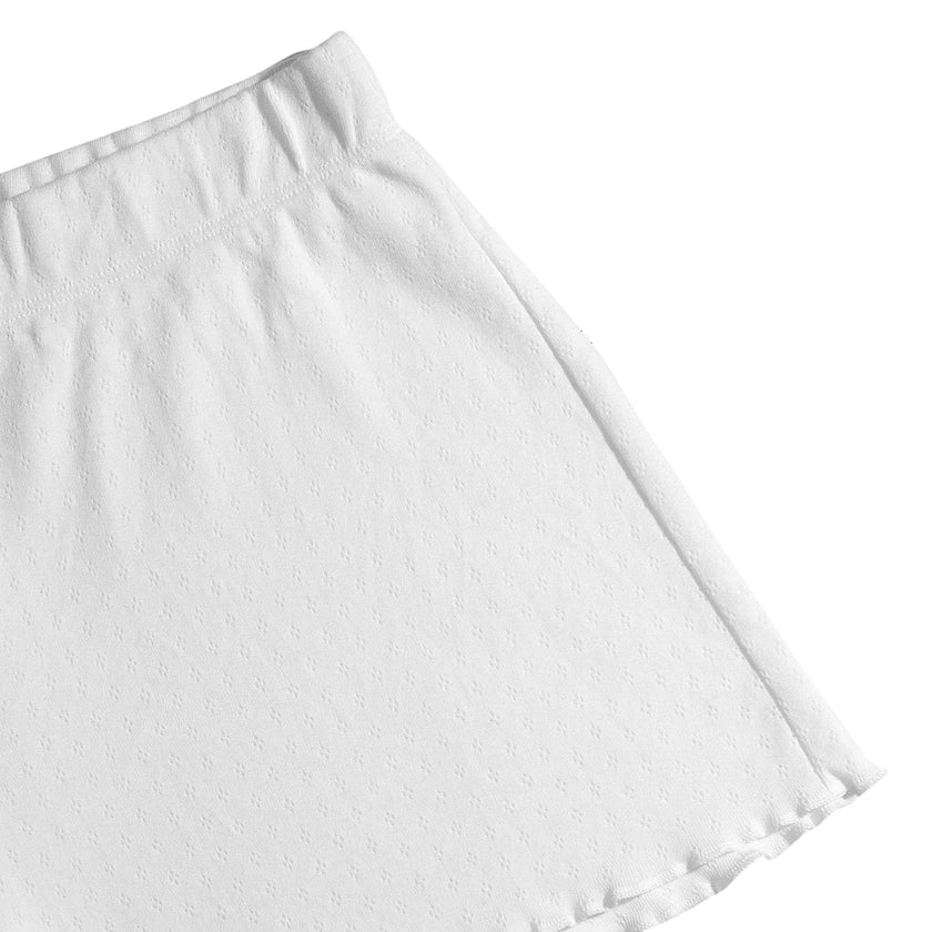Women's Pima Pointelle Shirt & Short Pajamas Set