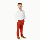 Boys' Chinos in Red Dino