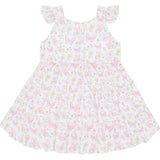 Butterflies Print Ruffle Dress