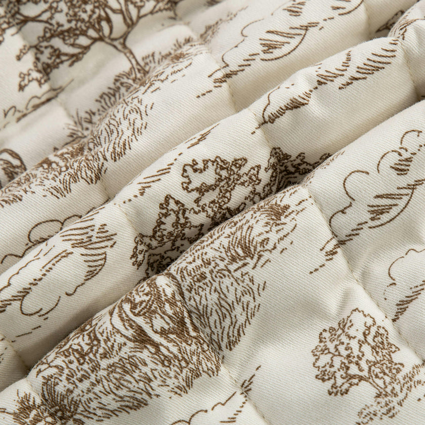 Country Toile Quilted Coat