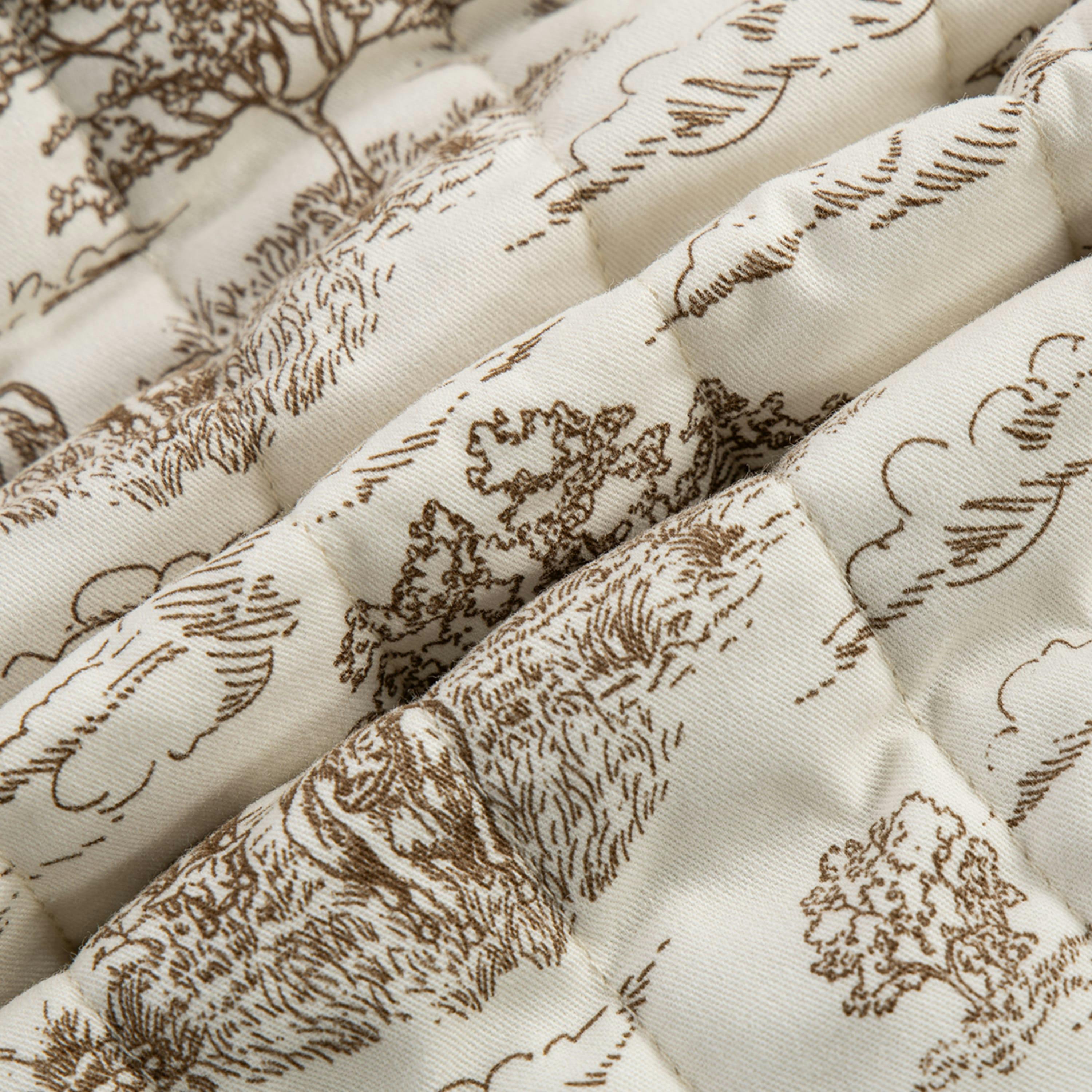 Country Toile Quilted Coat