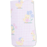 Vintage Spring Ducklings Pink - Swaddle Blanket