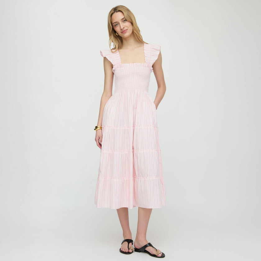 The Ellie Nap Dress - Pink Variegated Stripe