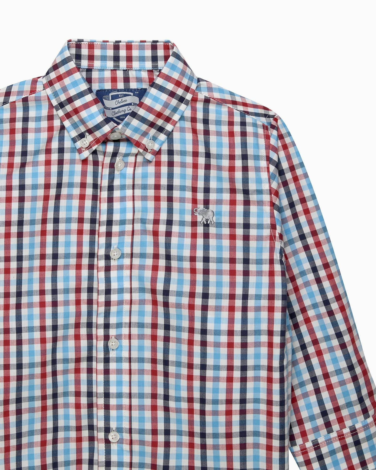Thomas Shirt in Red/Blue Gingham