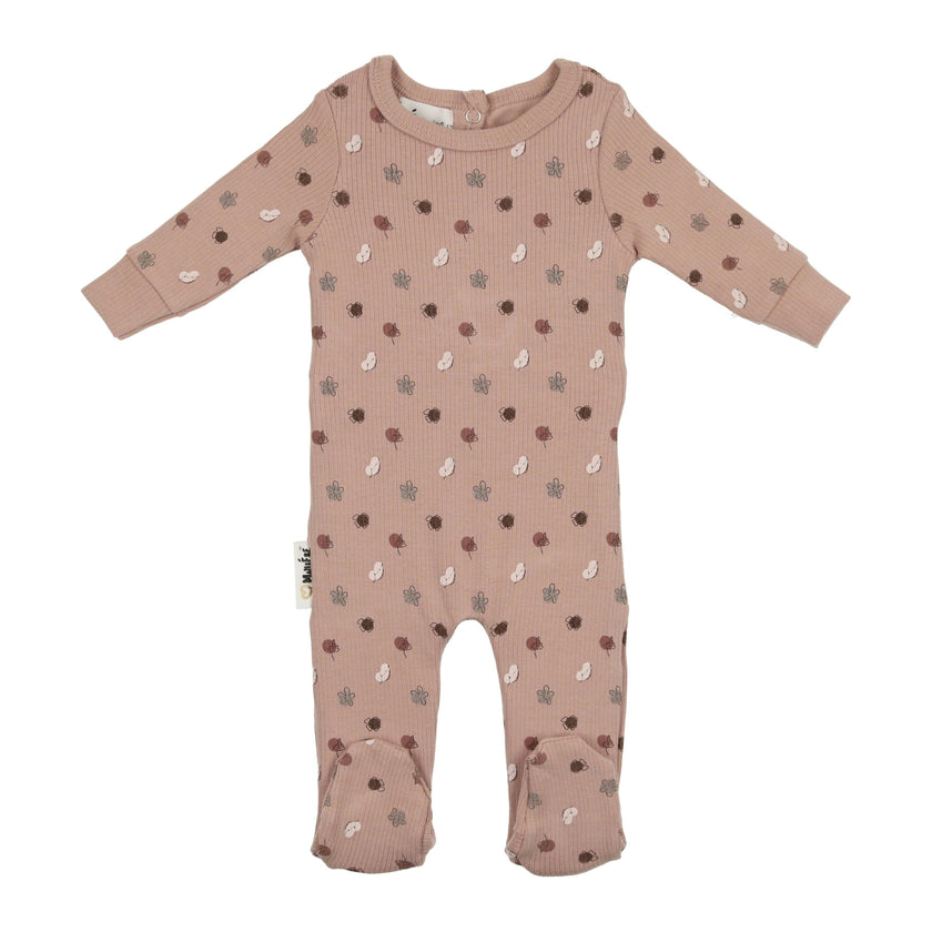 Little Leaves Long Sleeve Footie