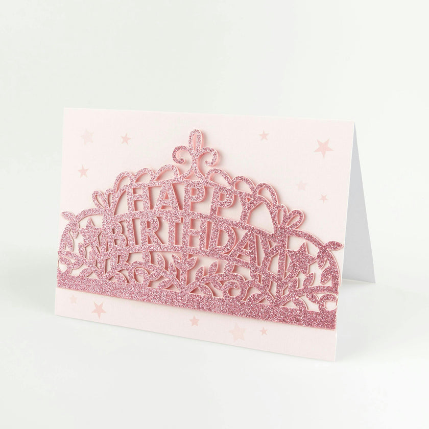 Wearable Pink Tiara Birthday Card