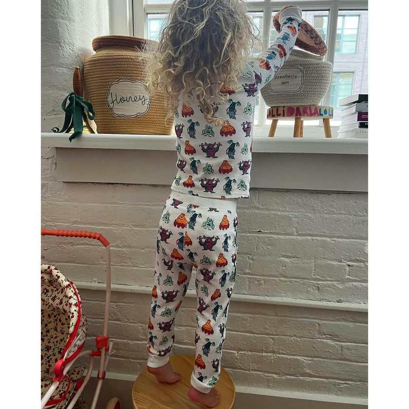 The Organic Long Sleeve Pajama Set [Monster Mash]