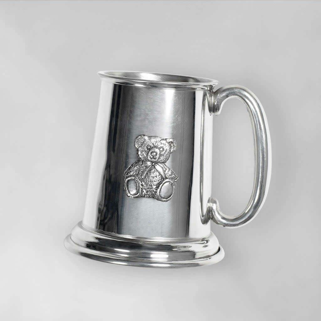 Bertie Bear's Traditional Pewter Christening Tankard