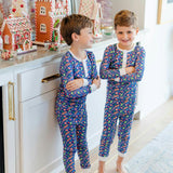 Jack Boys' Pajama Pant Set - Christmas Candy Blue