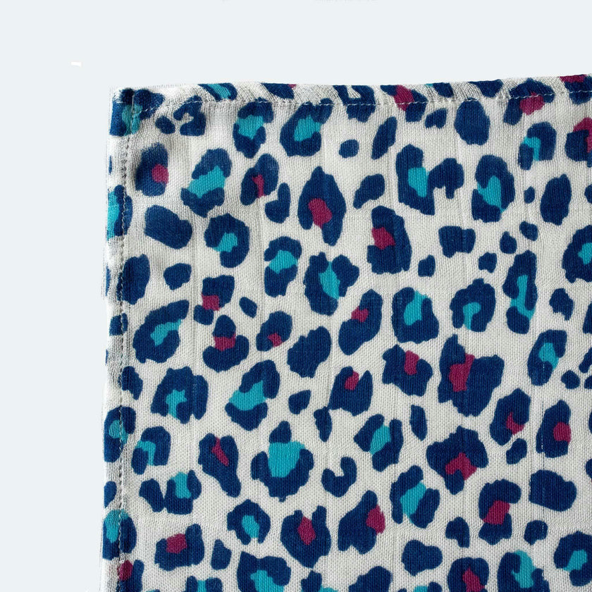 Leopard Print Double Lay Knotted Muslin Lovey