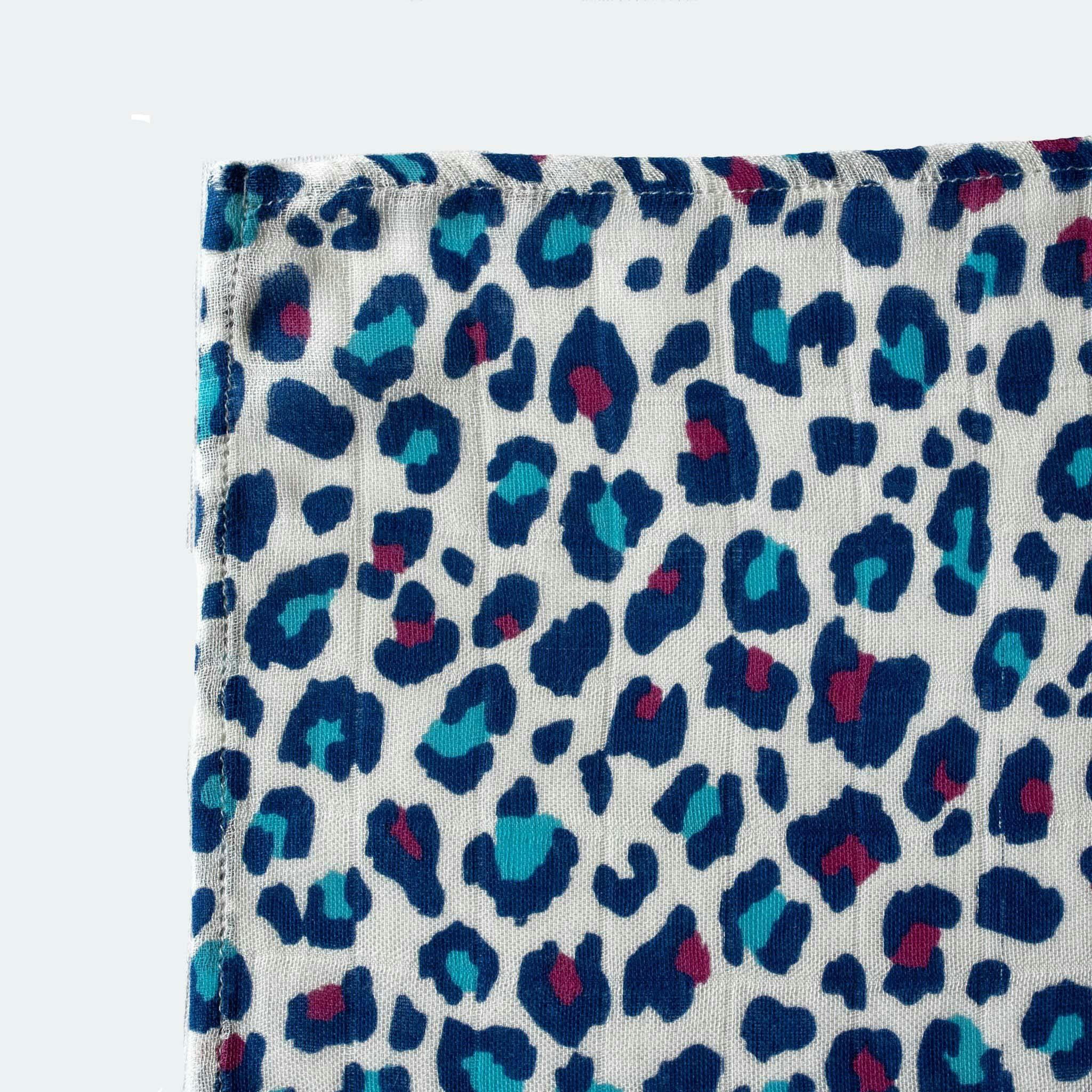 Leopard Print Double Lay Knotted Muslin Lovey