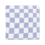 Chenille - Dusty Blue Checkerboard Blanket