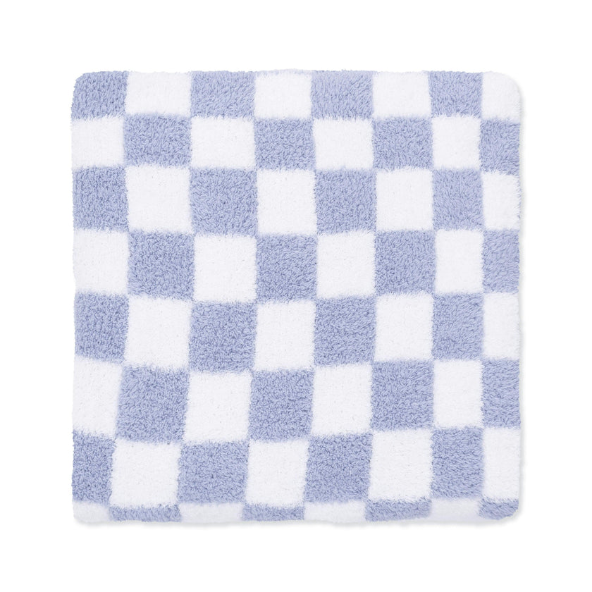 Chenille - Dusty Blue Checkerboard Blanket