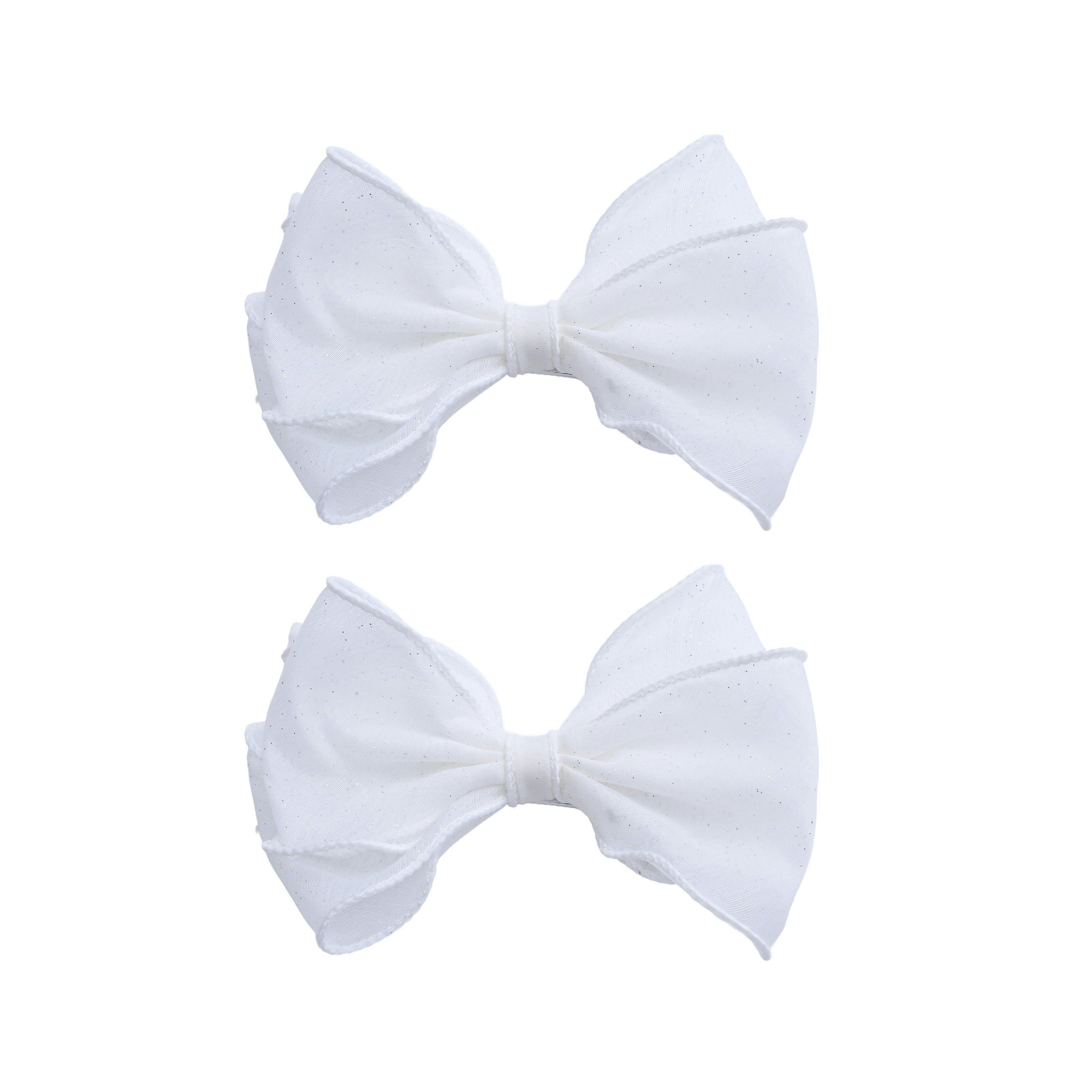Shimmer White Bow Duo