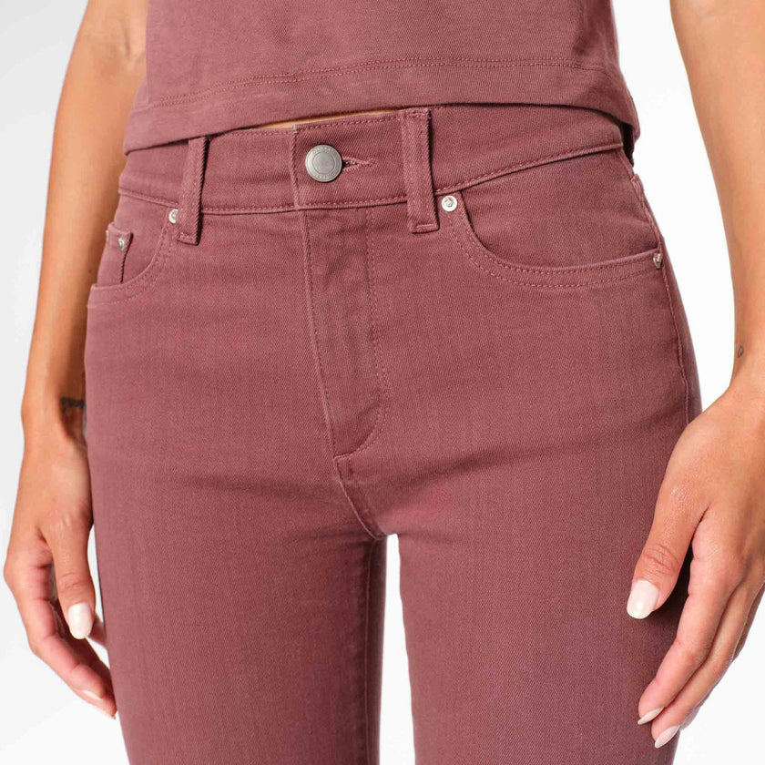 Mara Straight Mid Rise Instasculpt™ Ankle Jeans | Dried Rose