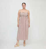 The Larissa Nap Dress - Cognac Gingham