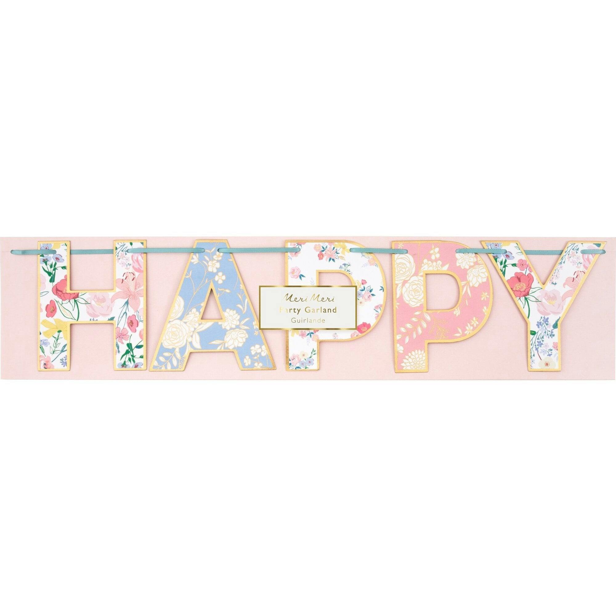 English Garden Birthday Garland