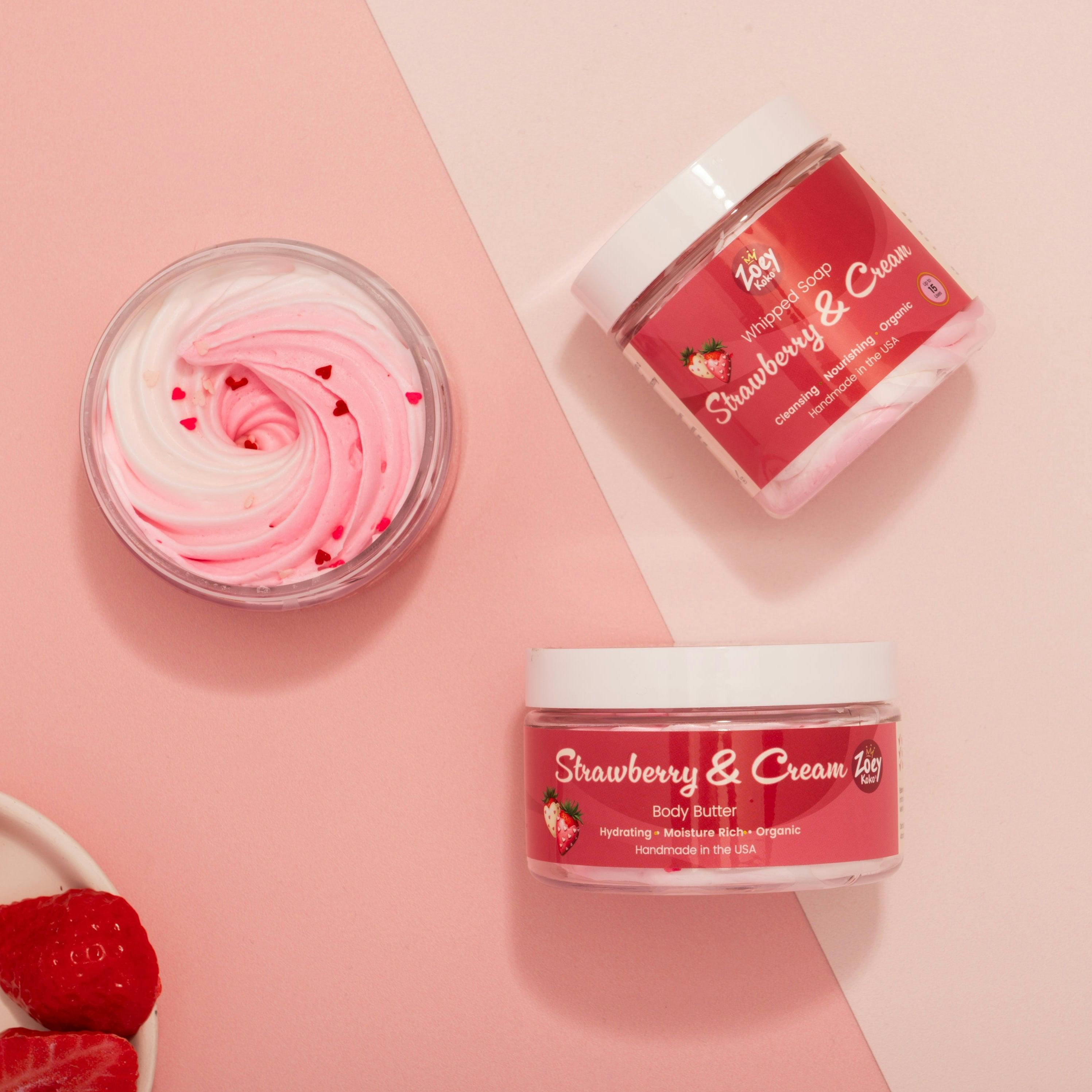 Strawberry & Cream Whipped Soap