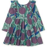 Ruffle Shoulder Ballet Dress, Green