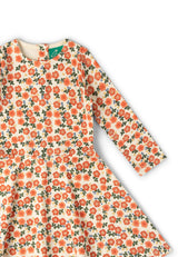 Petals Long Sleeve Spinny Dress, Multi
