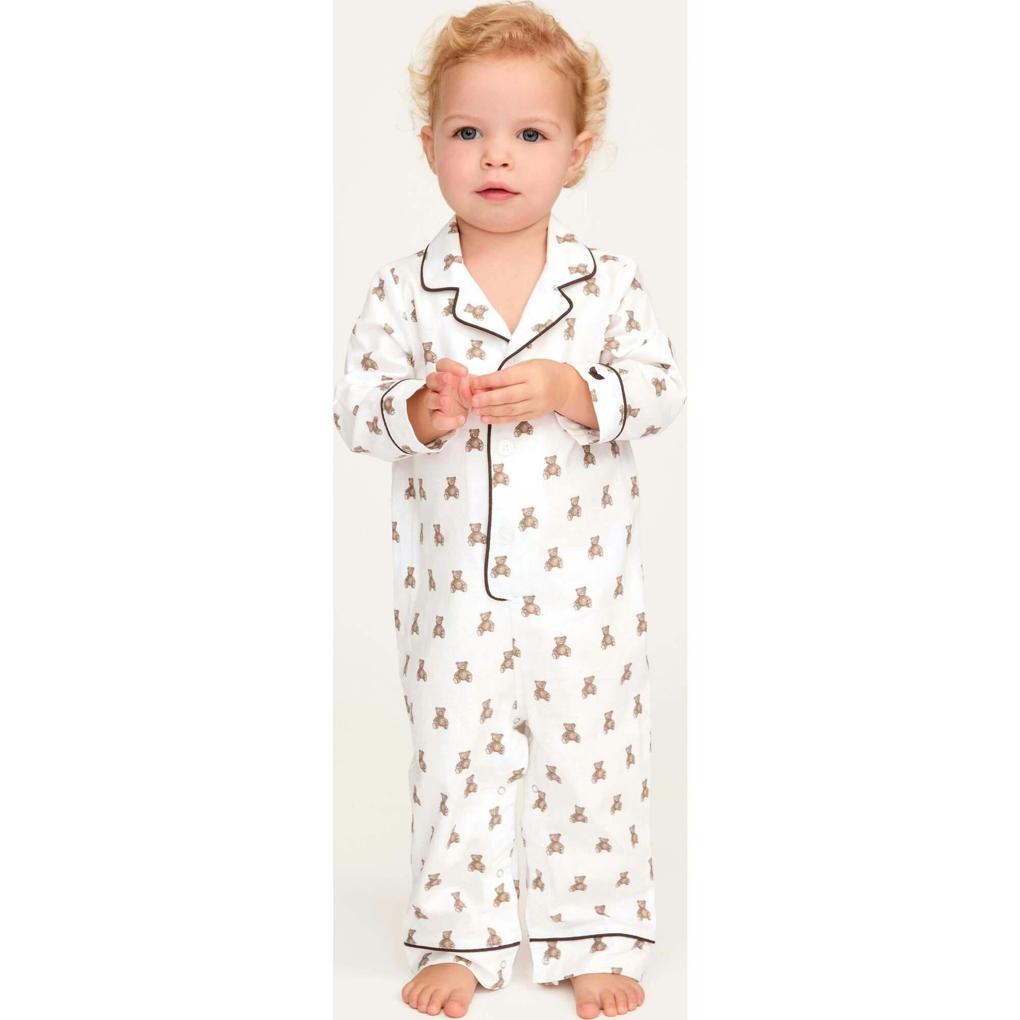 Baby's Twill Classic Romper in Teddy Tales