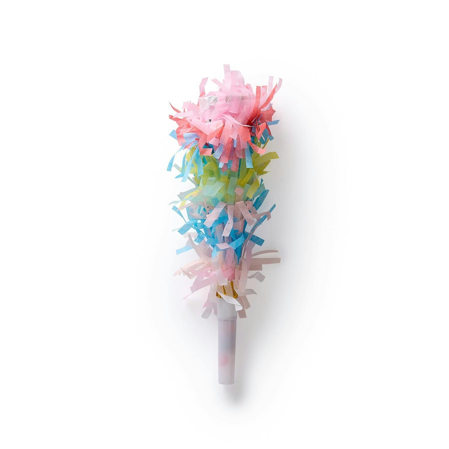Packed Party Fringe Party Blowers Set of 6 - Multicolor Rainbow Fringe Noise Makers for Birthdays New Year's Eve and Party Favors