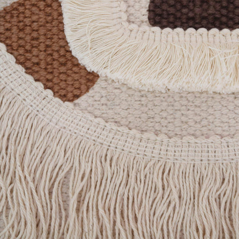 Hand-Woven Fringed Wall Hanging