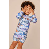 Baby Rash Guard Long Sleeve Zipped Swimsuit, Multi