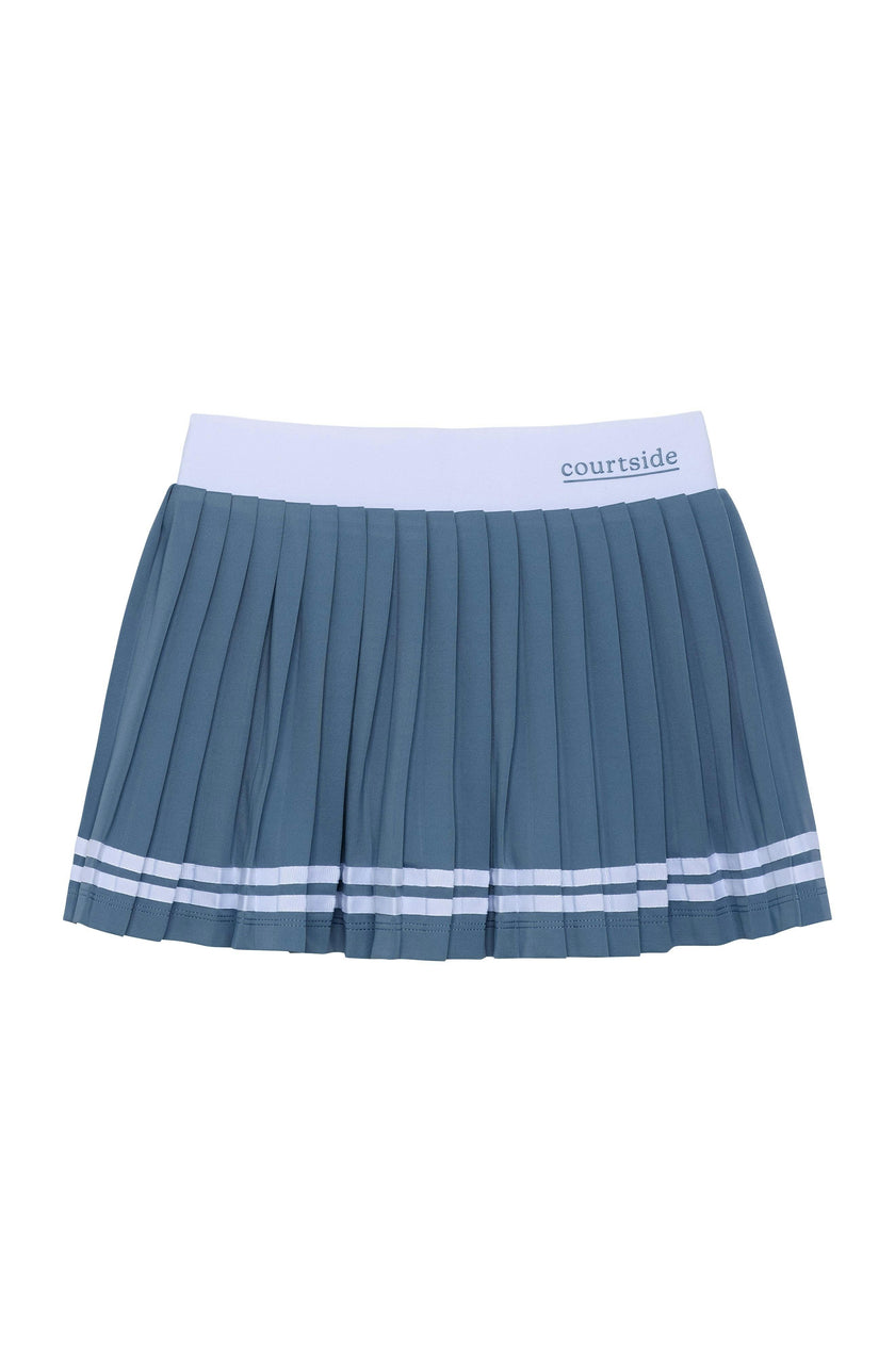 slate pleated skort