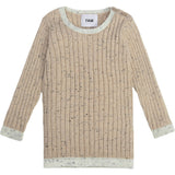 Ribbed Knit Long Sleeve Retro Top