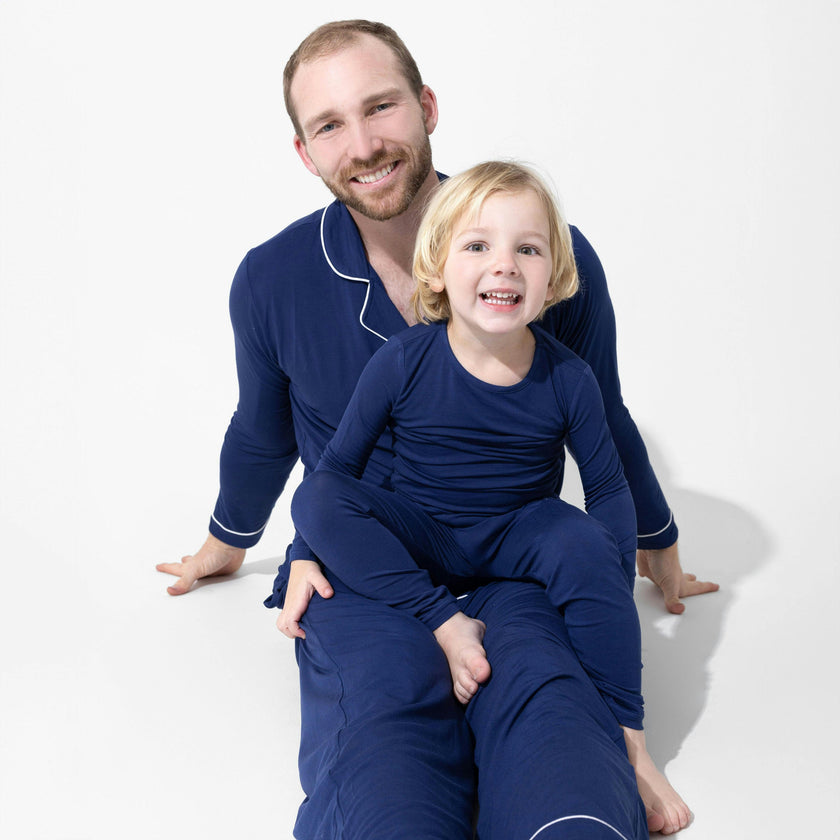 Starry Night Blue Bamboo Men's Pajama Set