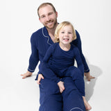 Starry Night Blue Bamboo Kids Pajamas