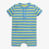 Baby heathered henley shortie in stripe