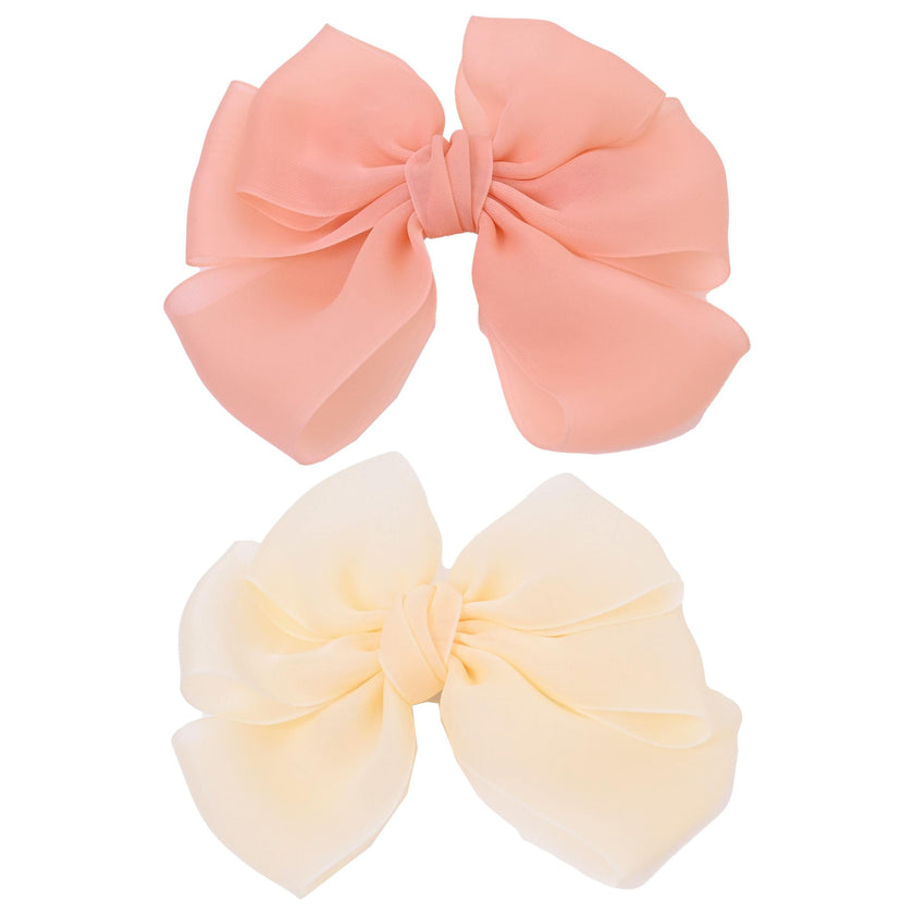 Multicolor Ribbon Bow Hairclip Set