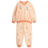 MINI RODINI Vintage Rabbits Sweat Set - Pink